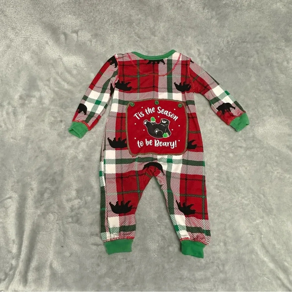 Fammy Jammies - long sleeve ultra soft plaid sleeper/romper. Size 3-6 months - Picture 5 of 6